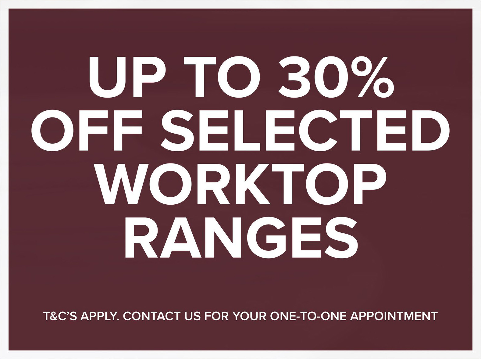 30% off stone worktops